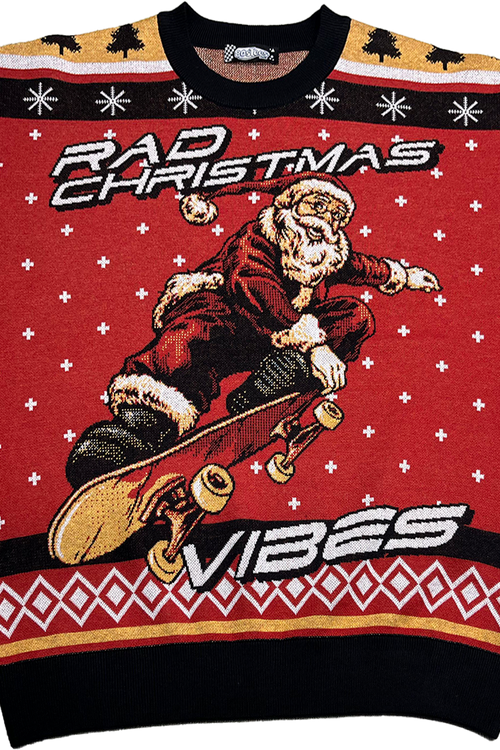 Rad Christmas Vibes Knitted Christmas Sweater