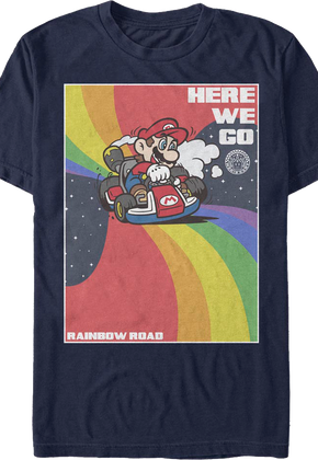 Rainbow Road Mario Kart T-Shirt