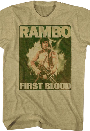 Khaki First Blood Poster Rambo T-Shirt