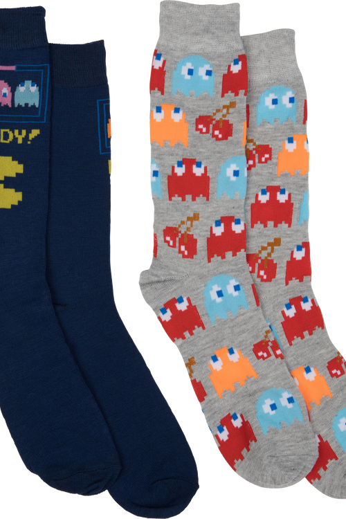 Ready For Action and All-Over Ghosts Pac-Man 2-Pack Socks