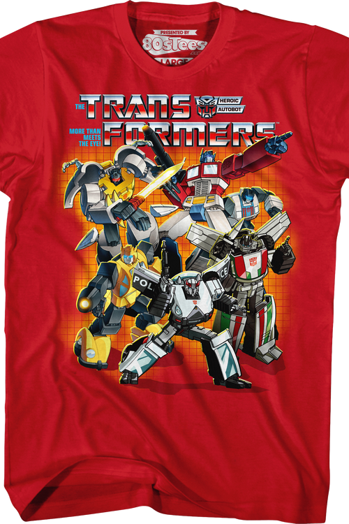 Red Autobots Collage Transformers T-Shirt