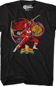 Red Ranger Profile Mighty Morphin Power Rangers T-Shirt