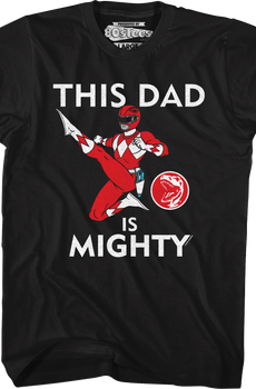 Red Ranger This Dad Mighty Morphin Power Rangers T-Shirt