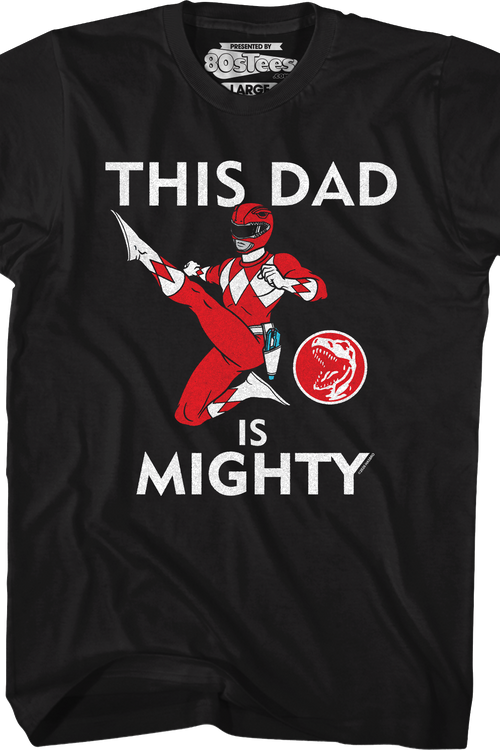 Red Ranger This Dad Mighty Morphin Power Rangers T-Shirt
