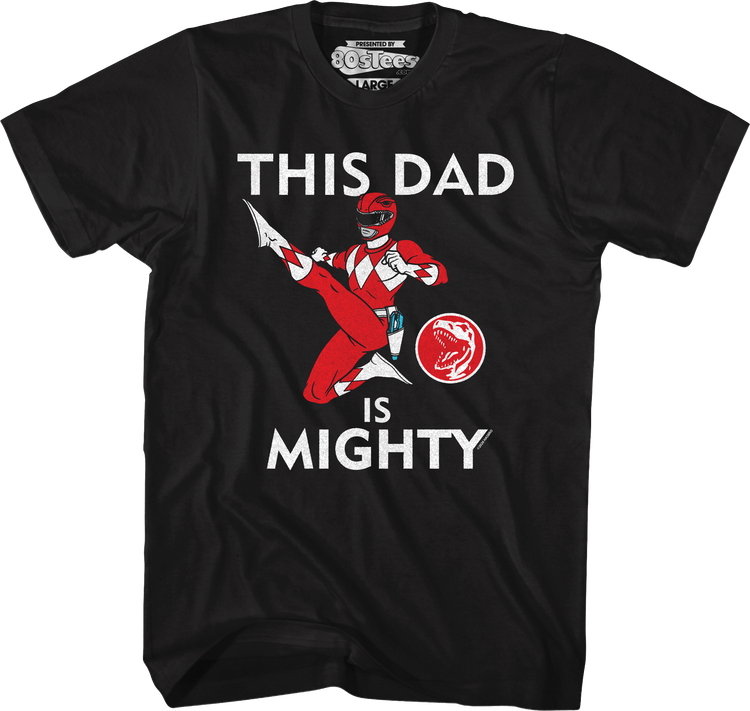 Red Ranger This Dad Mighty Morphin Power Rangers T-Shirt
