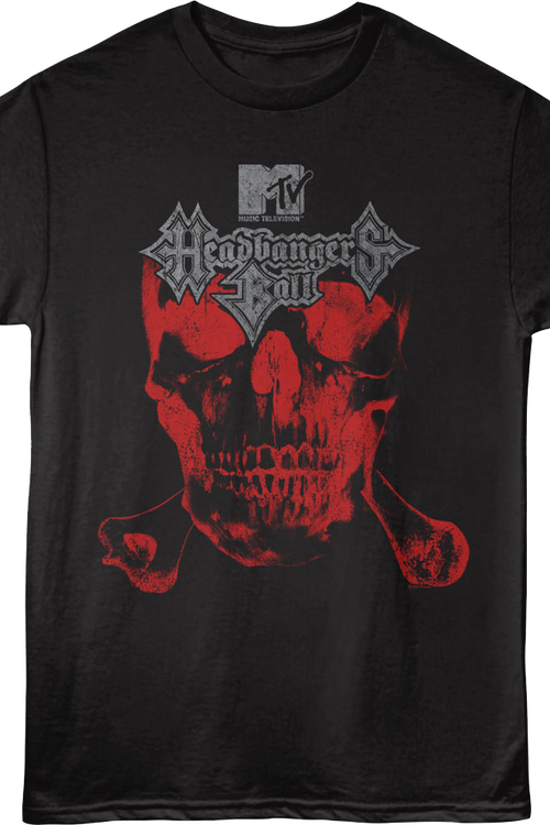 Red Skull Headbangers Ball MTV T-Shirt