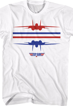 Red White Blue Inverted Top Gun T-Shirt