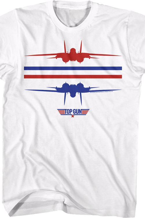 Red White Blue Inverted Top Gun T-Shirt