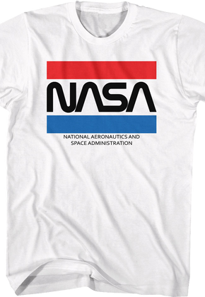 Red White Blue Stripes NASA T-Shirt