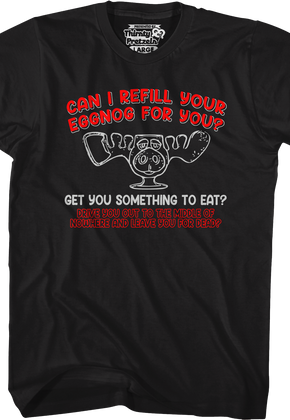 Refill Your Eggnog Moose Mug Christmas Vacation T-Shirt