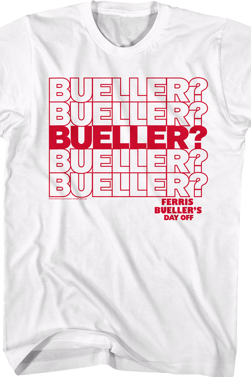 Repeating Name Ferris Bueller's Day Off T-Shirt