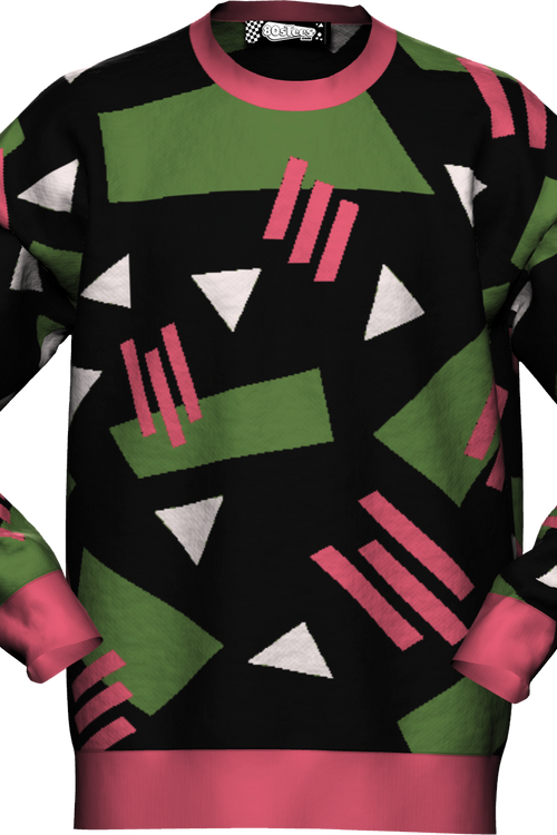 Retro 80s Shapes Knitted Sweater