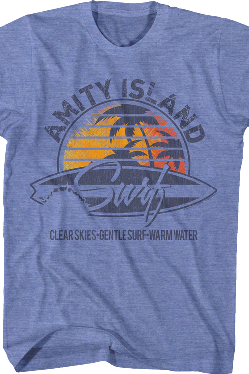 Retro Amity Island Surf Logo Jaws T-Shirt