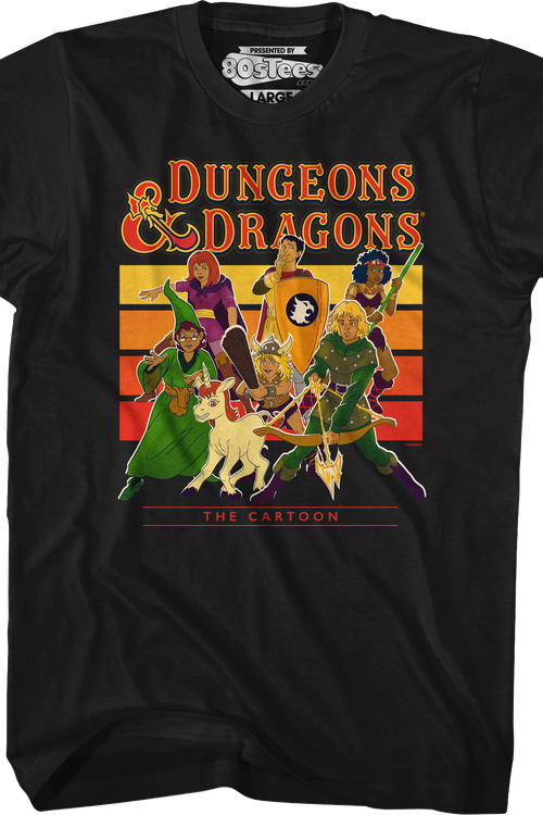 Retro Cartoon Stripes Dungeons & Dragons T-Shirt