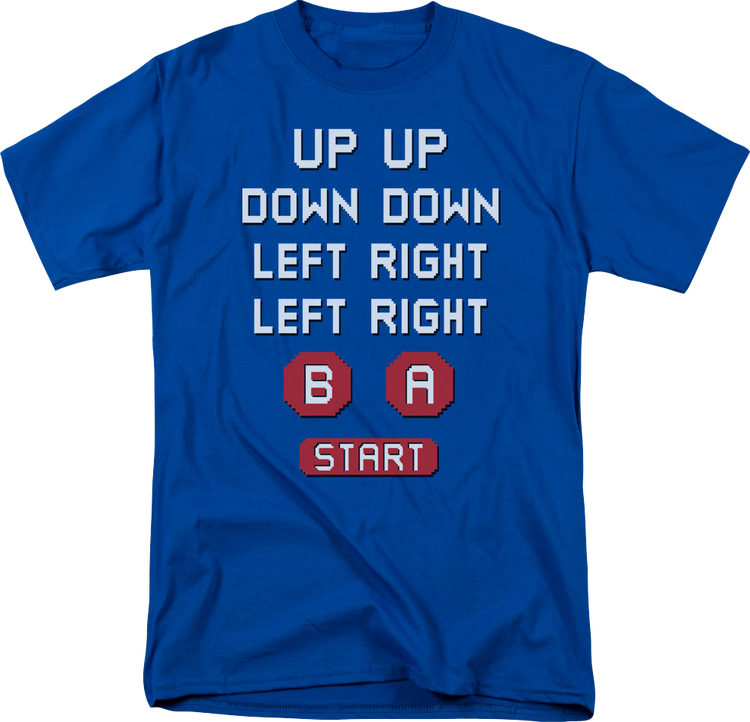 Retro Contra Cheat Code 30 Lives T-Shirt