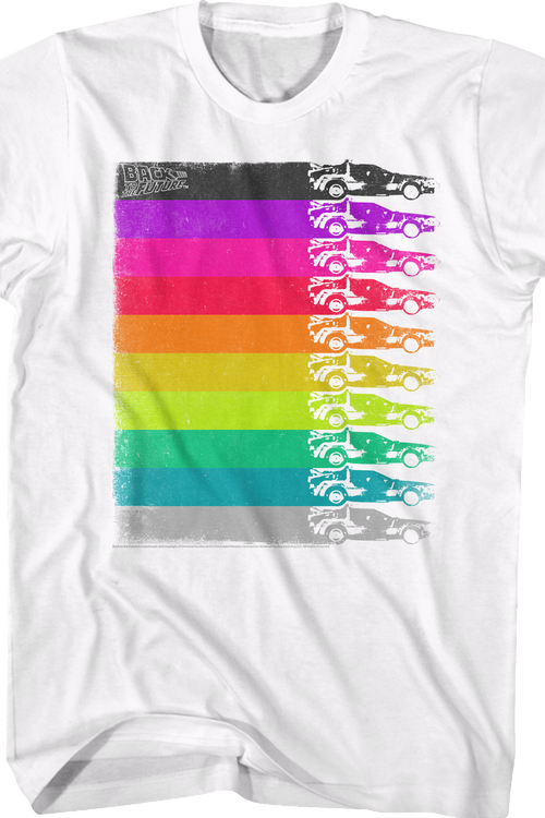 Retro DeLorean Colors Back To The Future T-Shirt