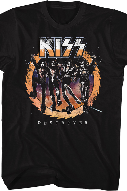 Retro Destroyer Front & Back KISS T-Shirt