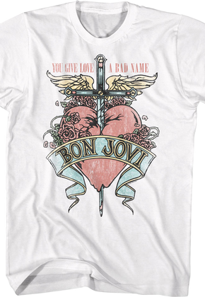 Retro Floral Logo Bon Jovi T-Shirt