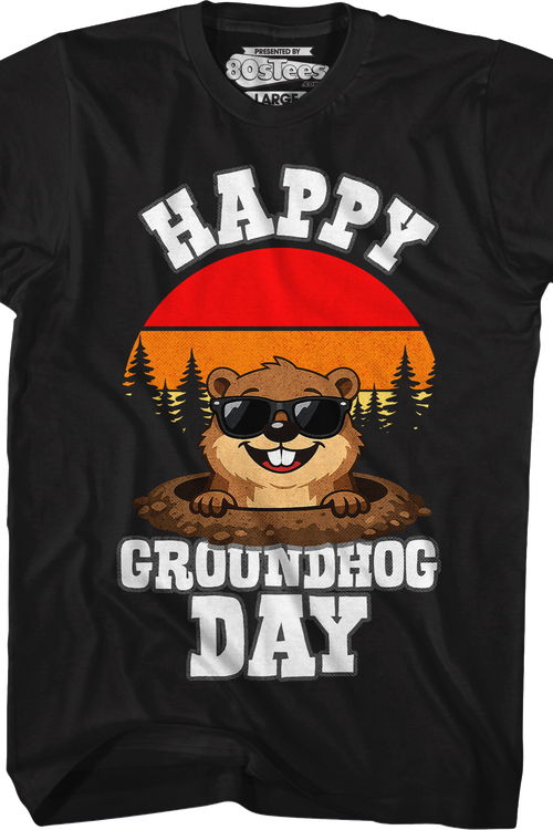 Retro Happy Groundhog Day T-Shirt