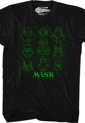 Retro Nine Masks Grid MASK T-Shirt