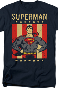 Retro Patriotic Pose Superman DC Comics T-Shirt