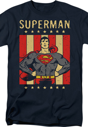 Retro Patriotic Pose Superman DC Comics T-Shirt