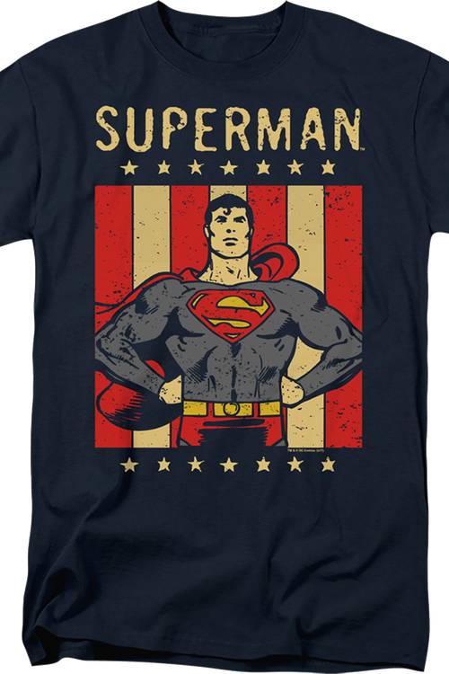 Retro Patriotic Pose Superman DC Comics T-Shirt
