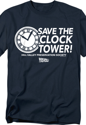Retro Save The Clock Tower Back To The Future T-Shirt