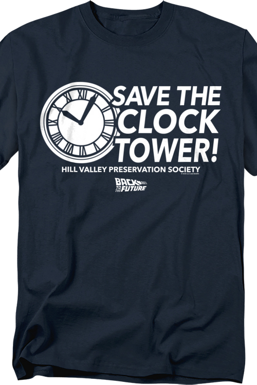 Retro Save The Clock Tower Back To The Future T-Shirt