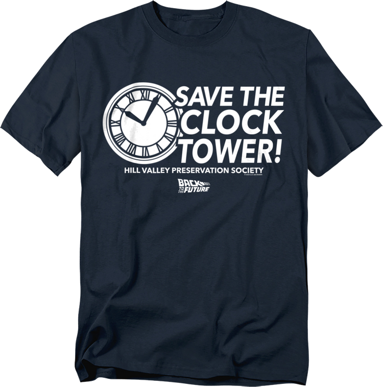 Retro Save The Clock Tower Back To The Future T-Shirt