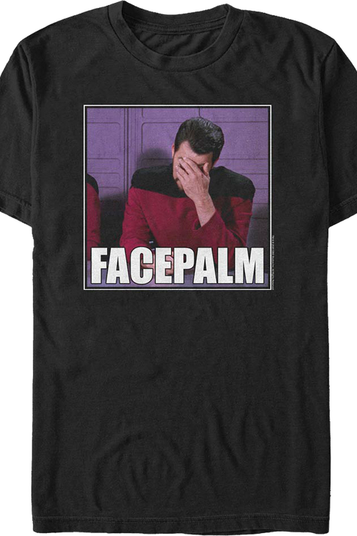 Riker Facepalm Star Trek The Next Generation T-Shirt