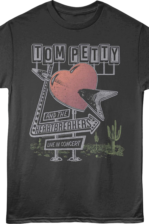 Roadside Concert Sign Tom Petty And The Heartbreakers T-Shirt