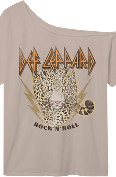 Rock 'N' Roll Def Leppard Off The Shoulder Shirt