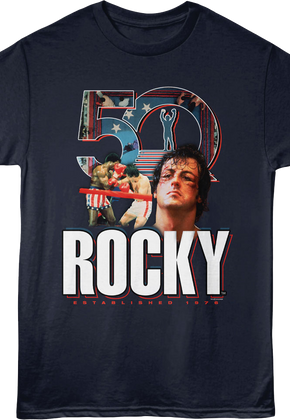 Rocky Balboa vs. Apollo Creed 50th Anniversary Rocky T-Shirt