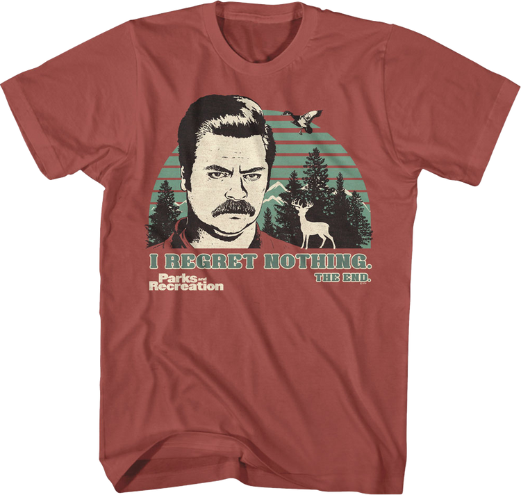 Ron Swanson I Regret Nothing Parks And Recreation T-Shirt
