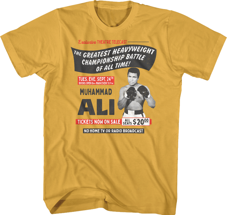 Rumble In The Jungle Poster Muhammad Ali T-Shirt