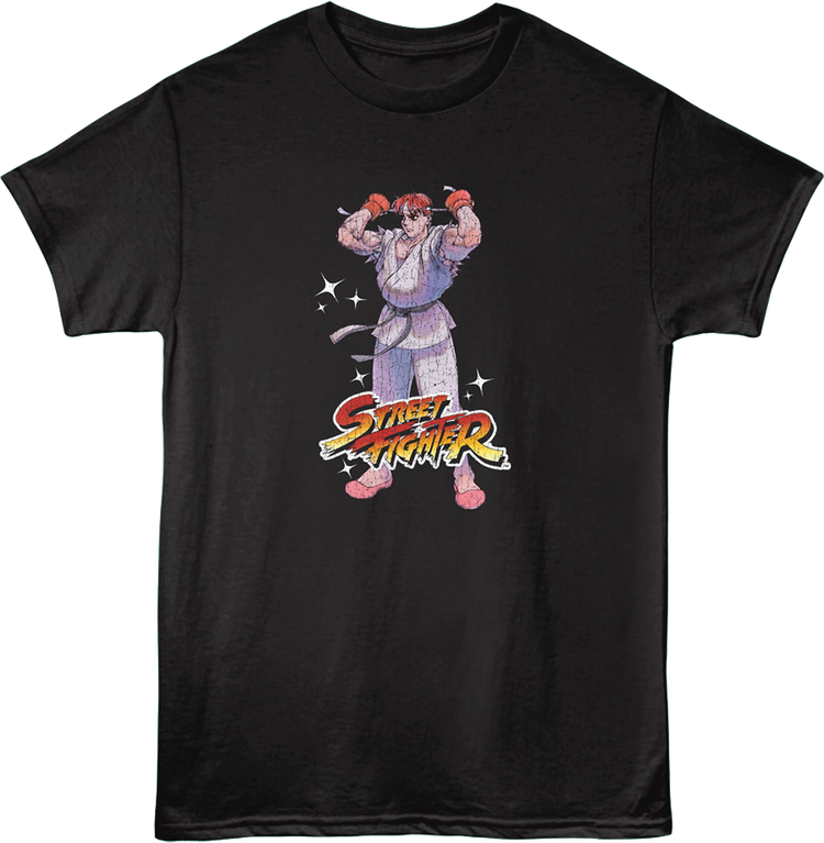 Front & Back Ryu Battle Ready Street Fighter T-Shirt