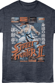 Ryu Fight Scenes Street Fighter II T-Shirt