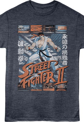 Ryu Fight Scenes Street Fighter II T-Shirt