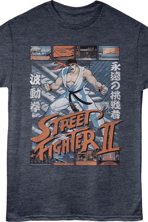Ryu Fight Scenes Street Fighter II T-Shirt