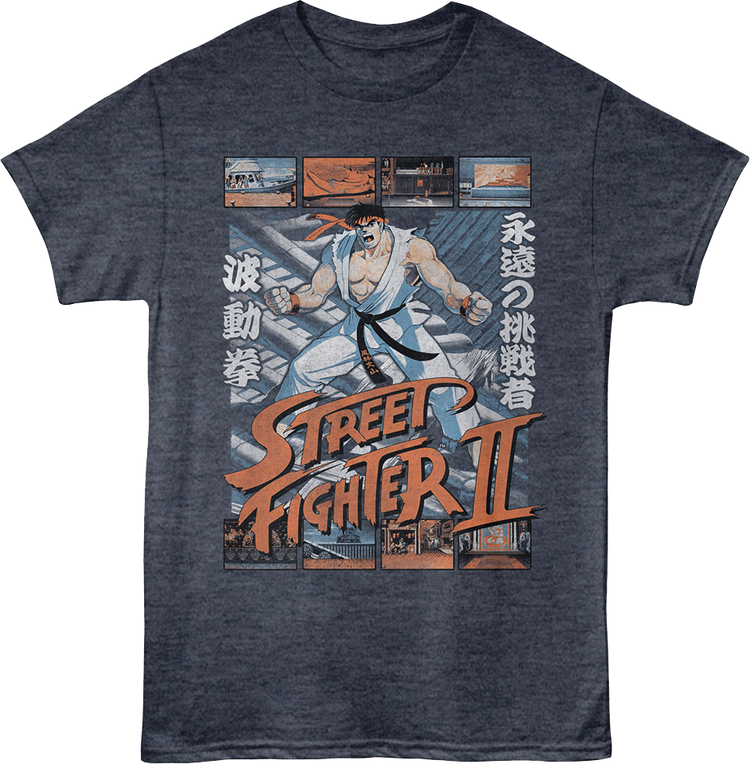 Ryu Fight Scenes Street Fighter II T-Shirt
