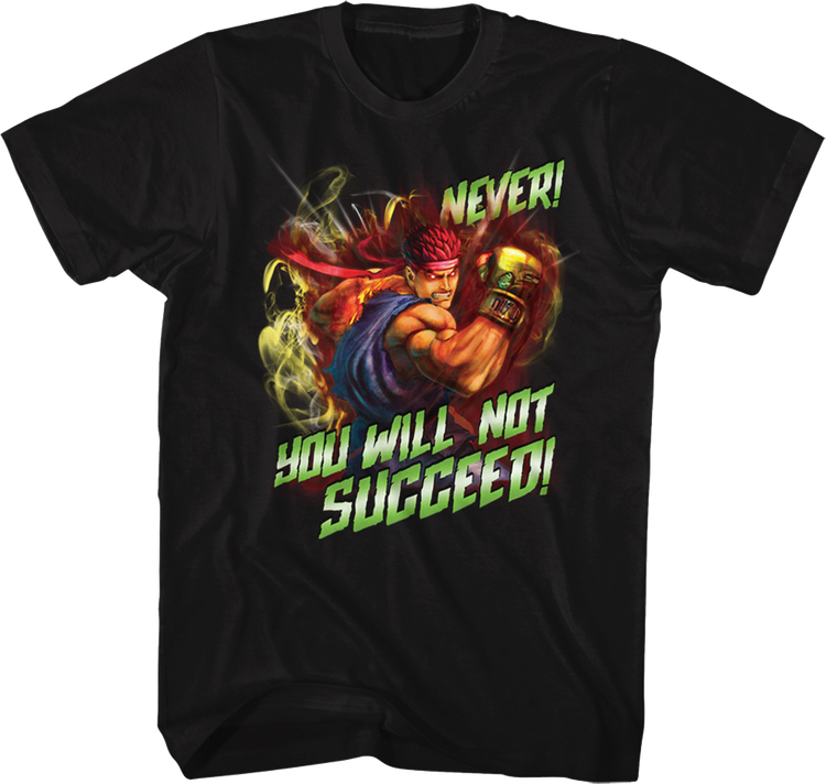 Evil Ryu You Will Not Succeed Street Fighter T-Shirt