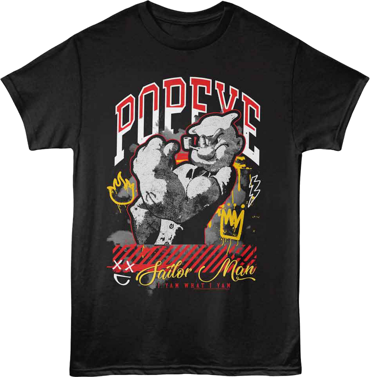 Sailor Man Graffiti Popeye T-Shirt