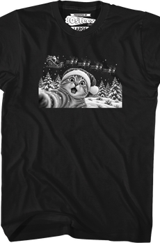 Santa Cat Photo T-Shirt