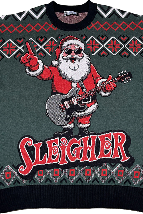 Santa Claus Sleigher Knitted Christmas Sweater