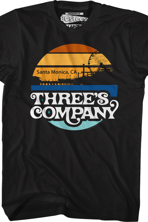 Santa Monica Sunset Three's Company T-Shirt