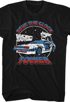 Save The Clock Tower Split Color Back To The Future T-Shirt