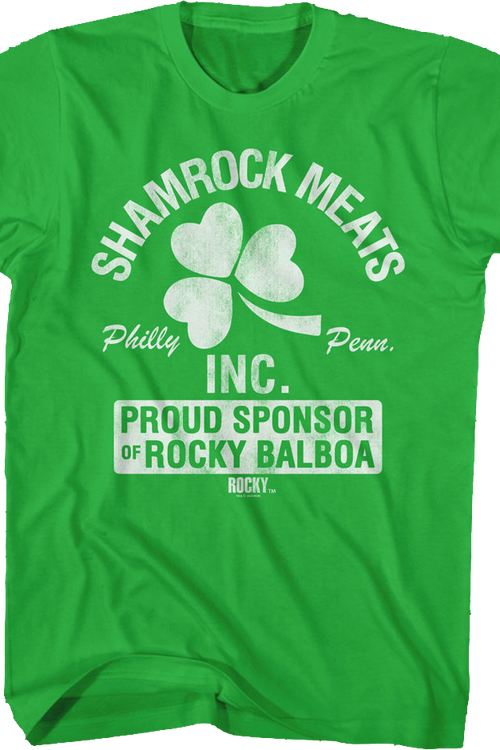 Shamrock Meats Proud Sponsor Of Rocky T-Shirt