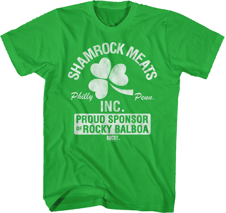 Shamrock Meats Proud Sponsor Of Rocky T-Shirt