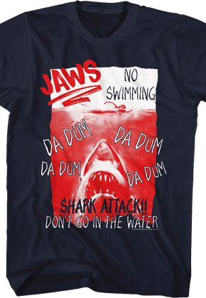 Shark Attack Poster Jaws T-Shirt